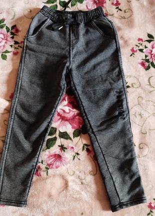 Джинсы теплые