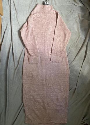 Теплое платье миди