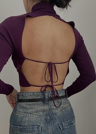 Топ від zara на завʼязках з відкритою спиною