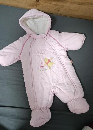 Теплый комбинезон на новорожденного