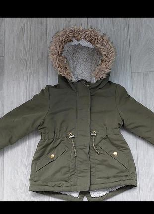 Теплая парка на девочку 1,5-2 года, на рост 86-92 см от george