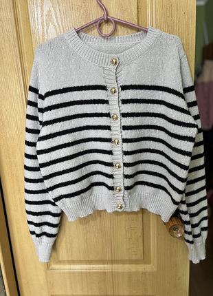 Кардиган кофта в смужку
