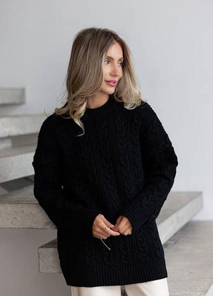 Накладной платеж ❤ 50% шерсть шерсть шерсть шерсть теплая удлиненный оверсайз свитер мирер в косы