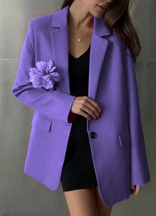 Жакет піджак бузковий жіночий м на підкладці