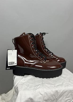 H&m лакові ботинки / сапоги нові