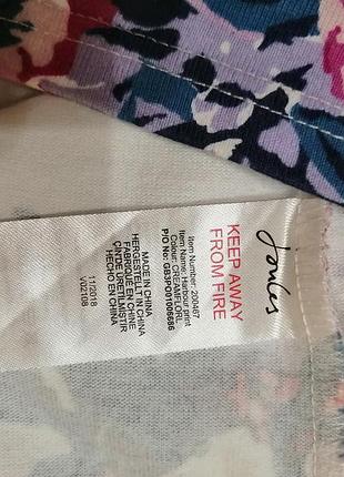 Яркий хлопковый лонгслив joules floral 7
