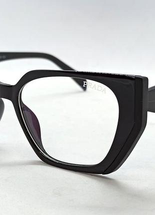 Женские брендовые имиджевые очки в черной оправе на флексах