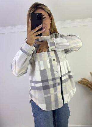 Теплая флисовая рубашка