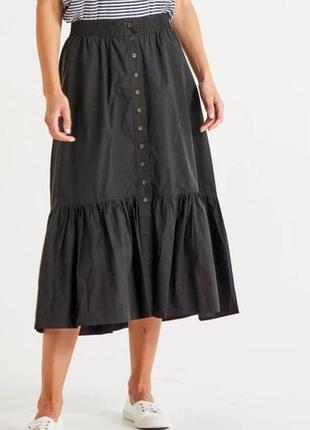 Брендова жіноча міді спідниця   розмір 14/l бренд,у,  nutmeg .
нова
колір сірий.