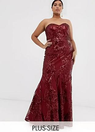 Новое вечернее платье макси с пайетками nwt club london