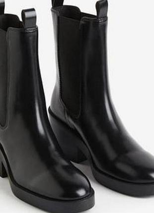 Ботинки челси казаки на каблуке h&amp;m