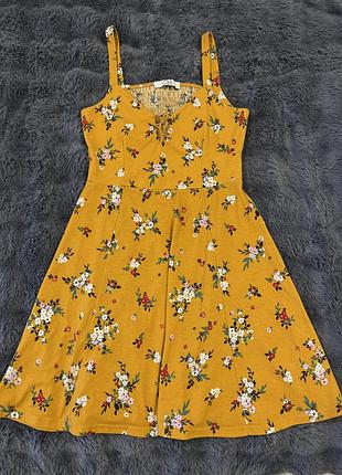 Плаття сарафан в квітковий принт