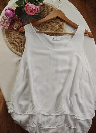 Белая свободная блуза-топ в размере м