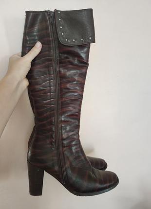 Шкіряні  чоботи  цегейка 38