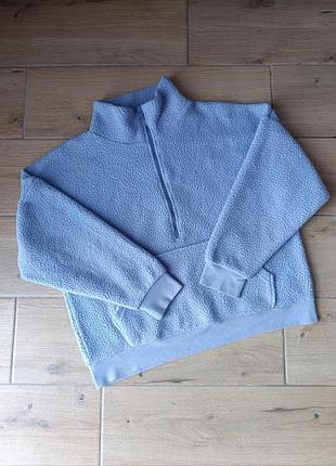 Укороченный оверсайз свитер свитшот кофта тедди размер s