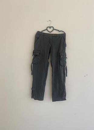 Штани карго сірого кольору