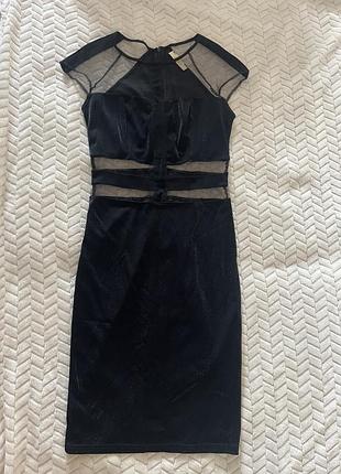 Платье вечернее нарядное сетка s-m