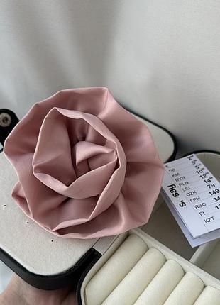 Резинка для волосся троянда, резинка для волос в виде розы, новинка, хит, топовая, розовая роза, цветок на волосы, квітка