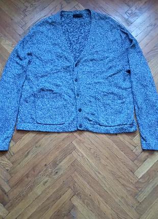 Кофта, свитер, реглан мужской вязаный на пуговицах, с карманами, состояние новой вещи от asos 100% cotton