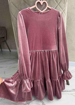 Платье велюр на девочку