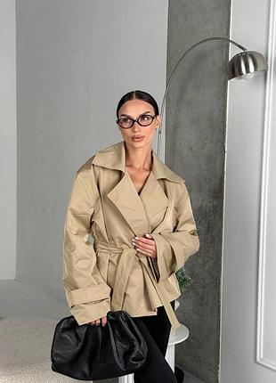 Жіночий повсякденний класичний осінній весняний тренч курточка куртка тканина котон парка та підкладка