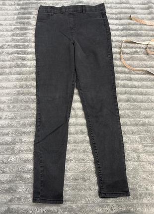 Ідеальні  завужені щільні жіночі джинси в кольорі графіт