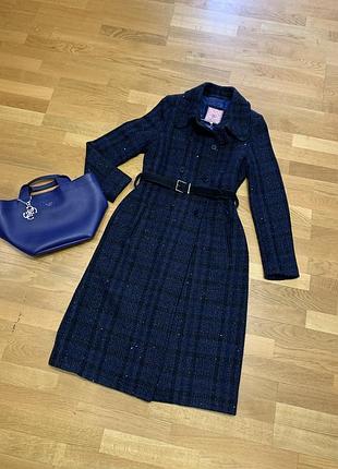 Классическое стильное двубортное пальто с поясом silvian heach на размер s-m