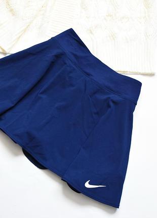 Синяя теннисная юбочка с шортиками nike