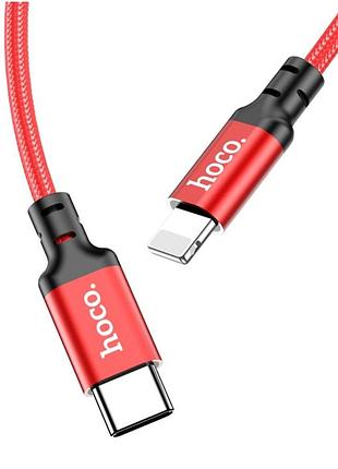 Кабель hoco x14 ds type-c to lightning pd 3m red