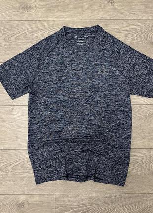Новая малинжевая темно синяя футболка under armour the tech tee, размер s, оригинал