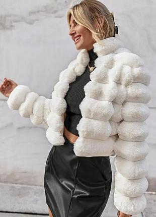 Шуба жіноча зі штучного хутра, розмір xl