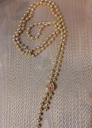 Длинное украшение на шею подвеска бусы чокер хендмейд