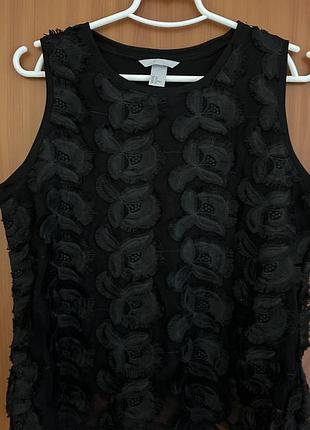 Блузка из прозрачной сетки с набивным кружевом h&m