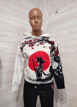 Красивая худи толстовка с  японской анимешкой  нюанс