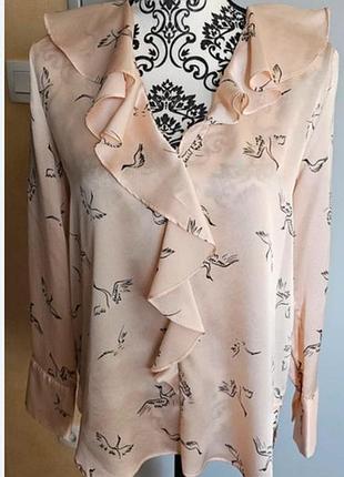 Стильна атласна блуза zara, s 2