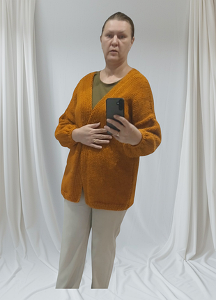 Мод03. кардиган удлиненный ручная работа актуальный фасон