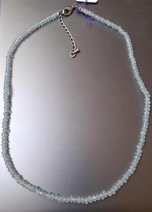 Намисто голубий кварц