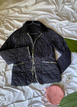 Стеганная темно синяя куртка barbour с м 3