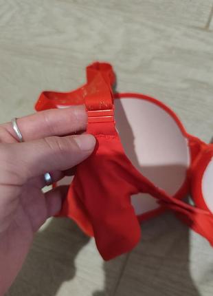 Бюстгальтер красный гладкий от victoria secret 4