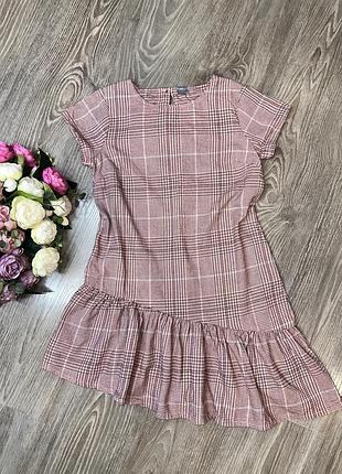 Суаня 11-12 років рожева в мілку клітинку