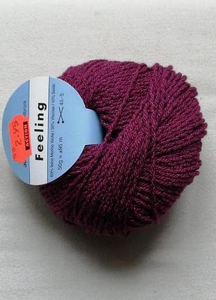 Натуральная пряжа для вязания шерсть вискоза шелк feeling