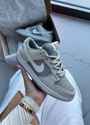 Стильные кроссовки nike sb dunk summit white sweet wolf grey