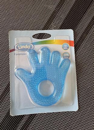 Новий прорізувач зубів іграшка lindo pk 086 латексний блакитна рука