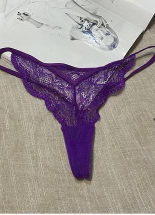 Hunkemoller круті фіолетові мереживні стрінги