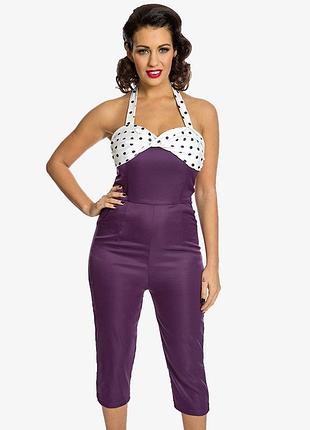 Комбинированный комбинезон в стиле пин-ап / стиль 60-х