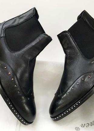 Жіночі челсі натуральна шкіра з блискітками черевики 38,39,40 розміри