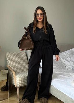 Теплий флісовий комбінезон🖤