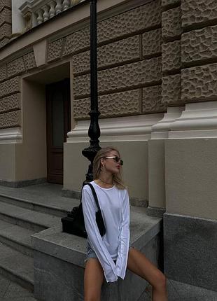 Трендовий лонгслів з віскози довгими рукавами дуже зручний