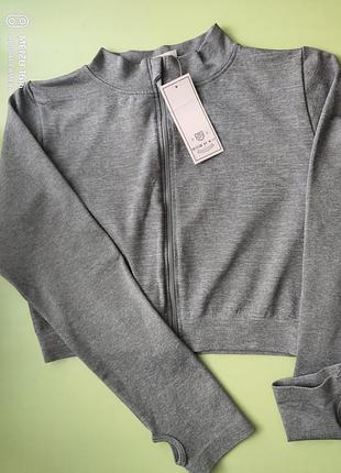 Нова спортивна укорочена кофта на пальчик