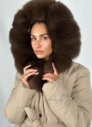 Плащ зимовий жіночий 2025–2026 | куртка з хутром від виробника